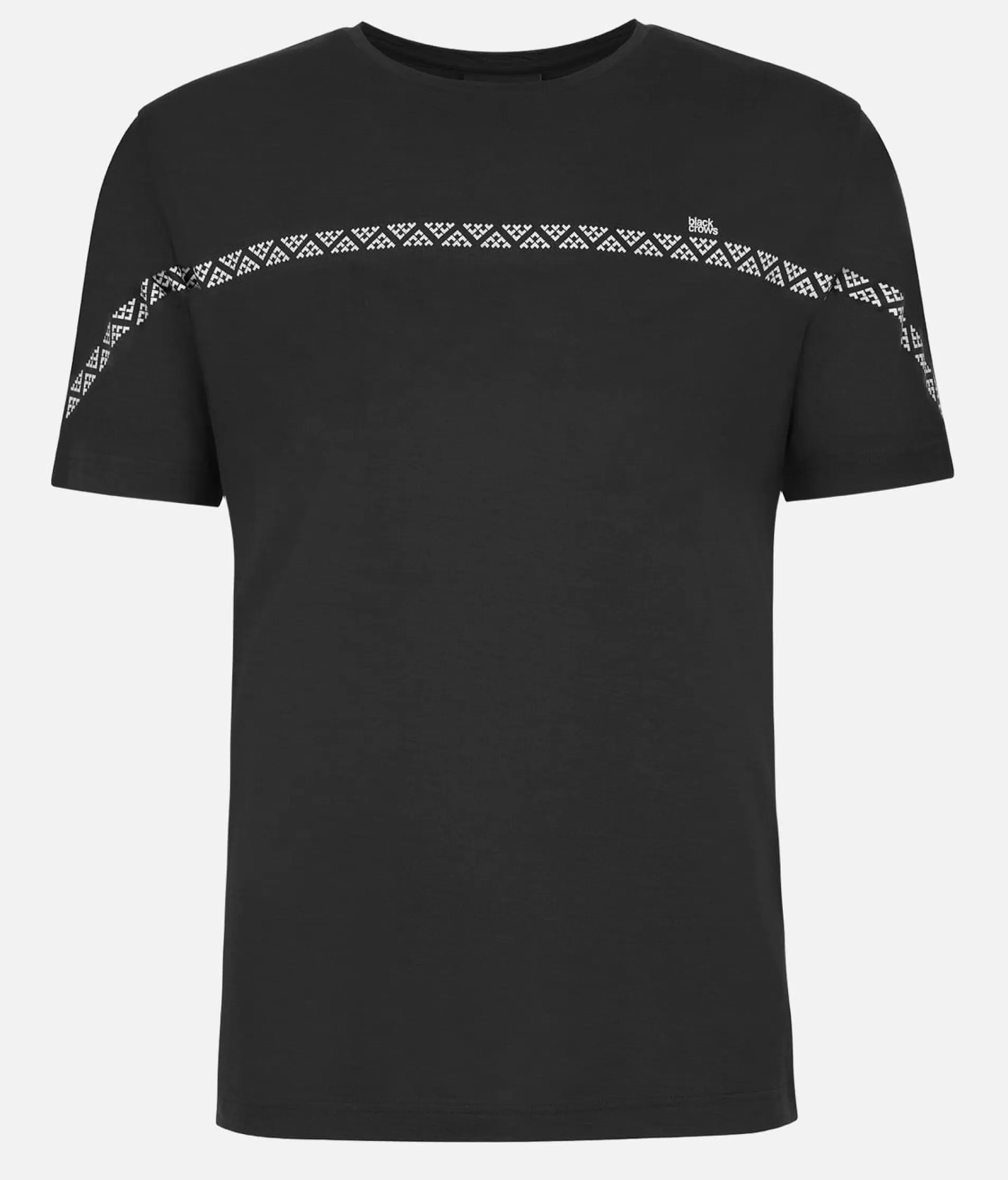 Online Black Crows T-Shirt Herren Merino-Kurzarmshirt Line Schwarz-Weiss